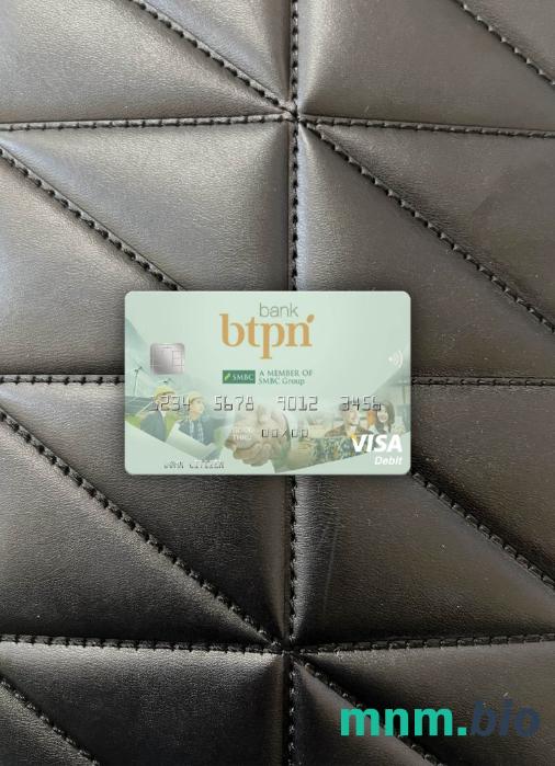 Indonesia bank BTPN visa obciążyć card wygląd fotograficzny skan PSD + zdjęcie